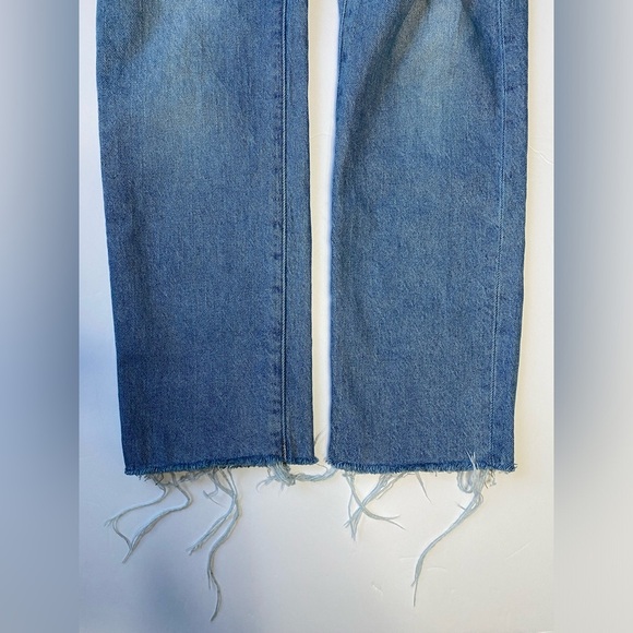 Madewell The Perfect Vintage High Rise Distressed Raw Cropped Jeans Blue SZ 23P - Picture 8 of 14